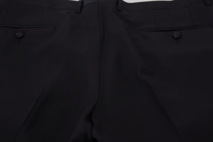 Pantalones de vestir negros elegantes de corte entallado de Dolce &amp; Gabbana