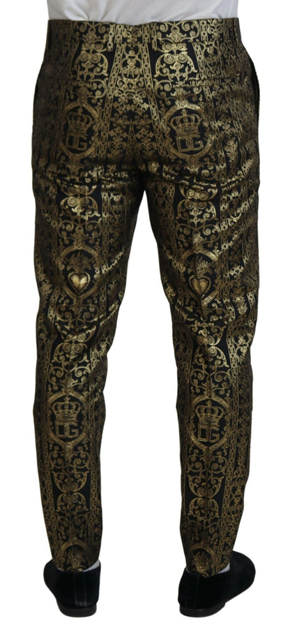 Pantalones de noche elegantes de jacquard de Dolce &amp; Gabbana