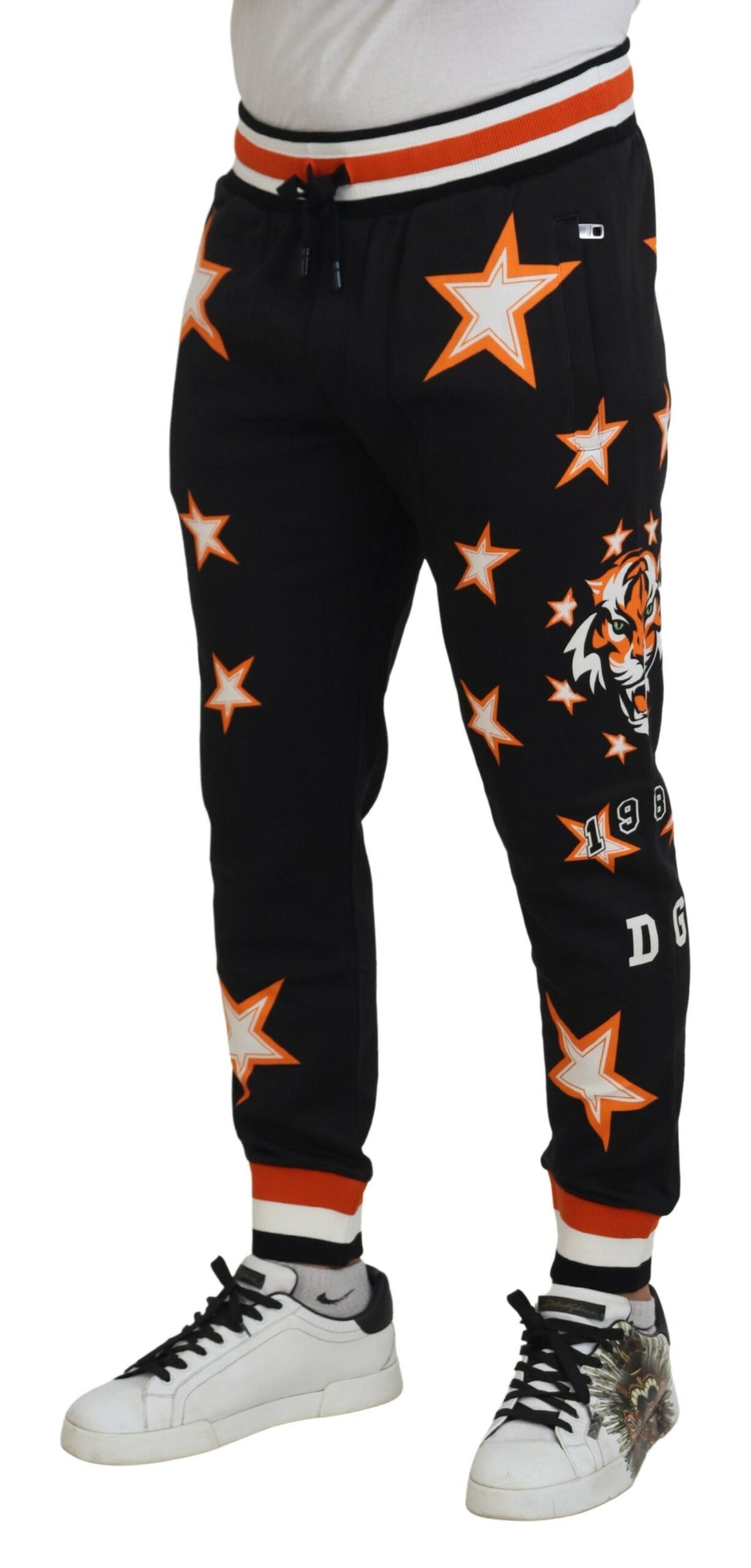 Dolce & Gabbana Elegant Black Star Casual Sweatpants