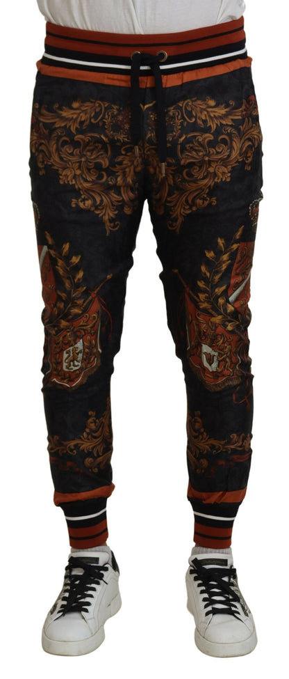 Pantalones deportivos de seda con corona barroca de Dolce &amp; Gabbana