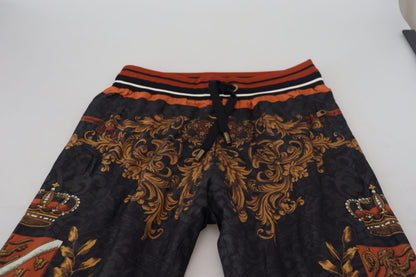 Pantalones deportivos de seda con corona barroca de Dolce &amp; Gabbana