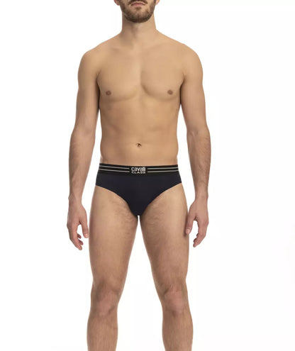 Ropa interior masculina de algodón azul Cavalli Class