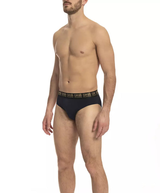 Calzoncillos de algodón azul para hombre Cavalli Class