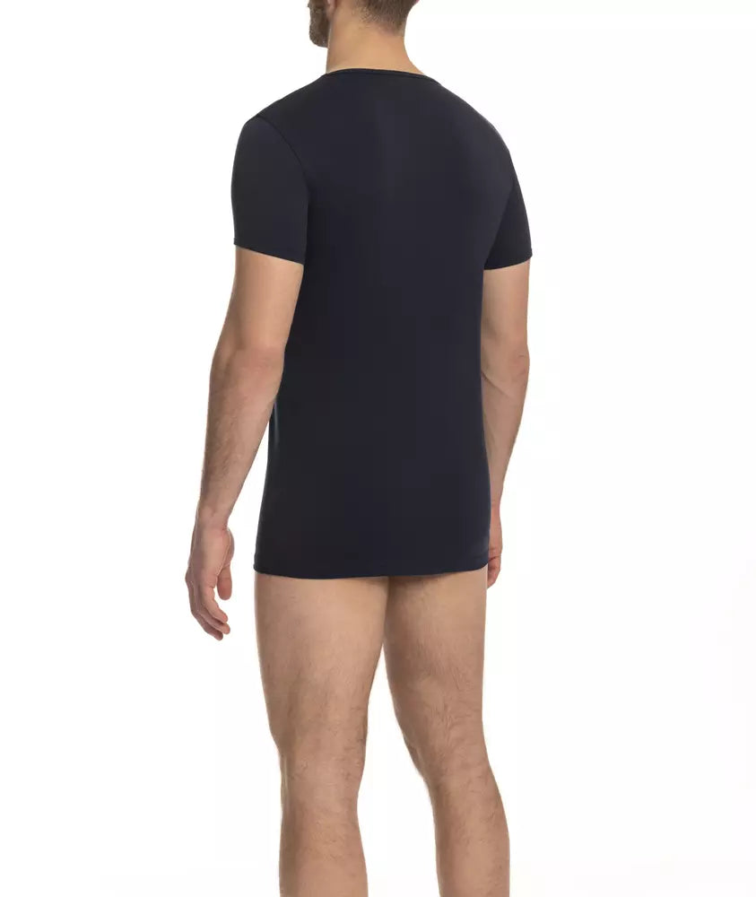 Camiseta de algodón azul para hombre Cavalli Class