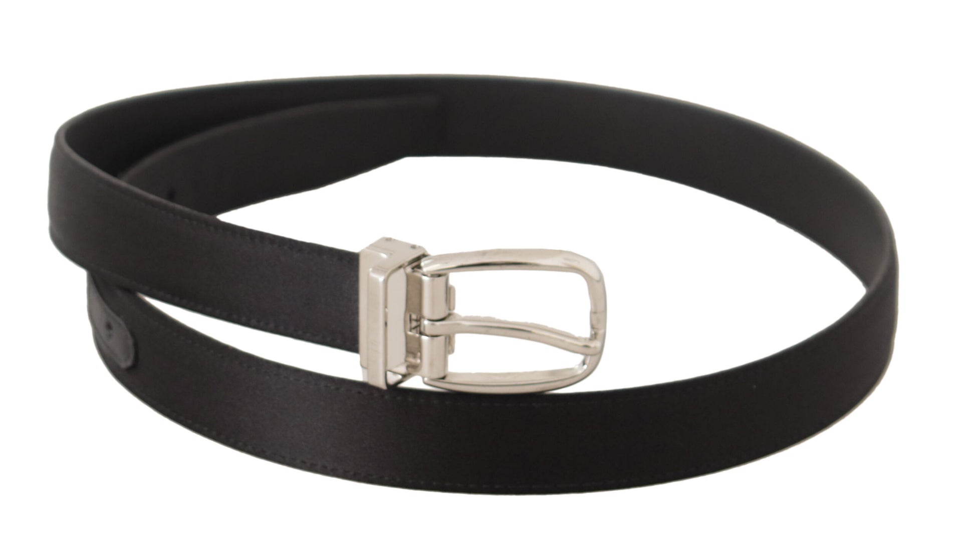 Dolce & Gabbana Elegant Black Leather-Canvas Designer Belt