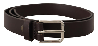 Dolce & Gabbana Elegant Leather Belt With Logo Buckle