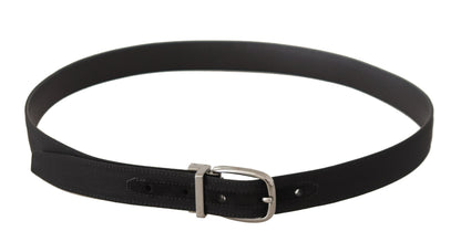 Dolce & Gabbana Elegant Black Leather Designer Belt