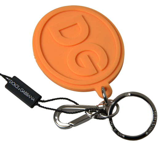 Accesorio elegante para llavero naranja y dorado