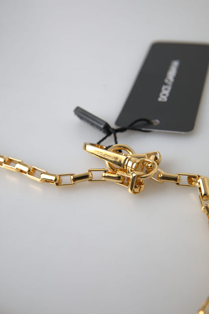 Collar con cadena con dijes dorados elegantes de Dolce &amp; Gabbana