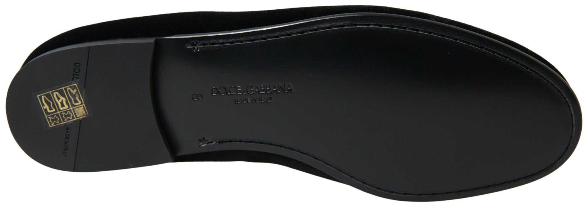 Mocasines elegantes de terciopelo negro de Dolce &amp; Gabbana para hombre