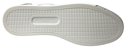 Zapatillas deportivas informales elegantes de cuero blanco de Dolce &amp; Gabbana