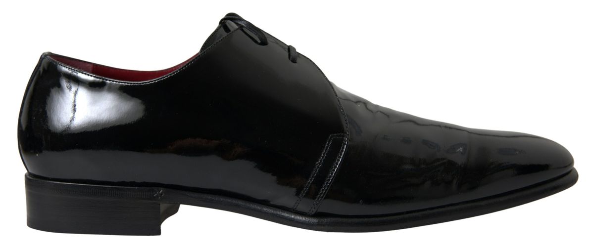 Zapatos formales elegantes de charol negro para hombre de Dolce &amp; Gabbana