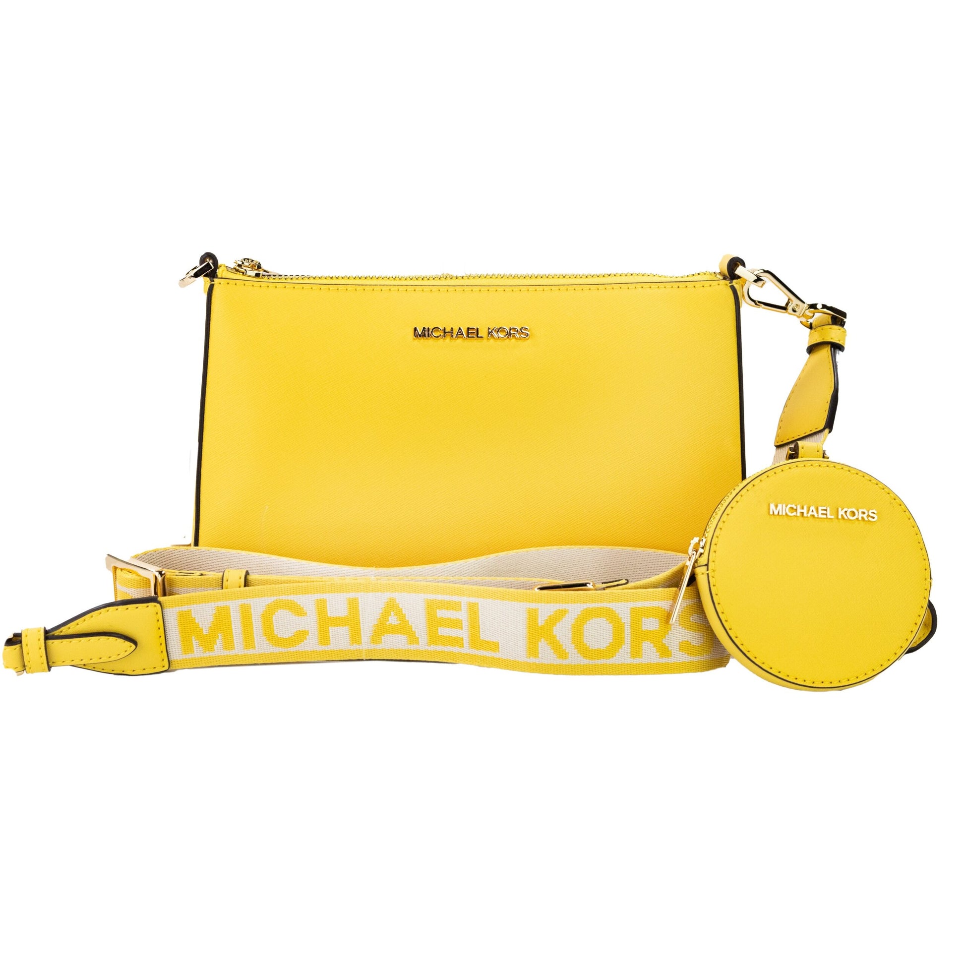 Bolso bandolera vegano con accesorio tecnológico Jet Set Daffodil de Michael Kors