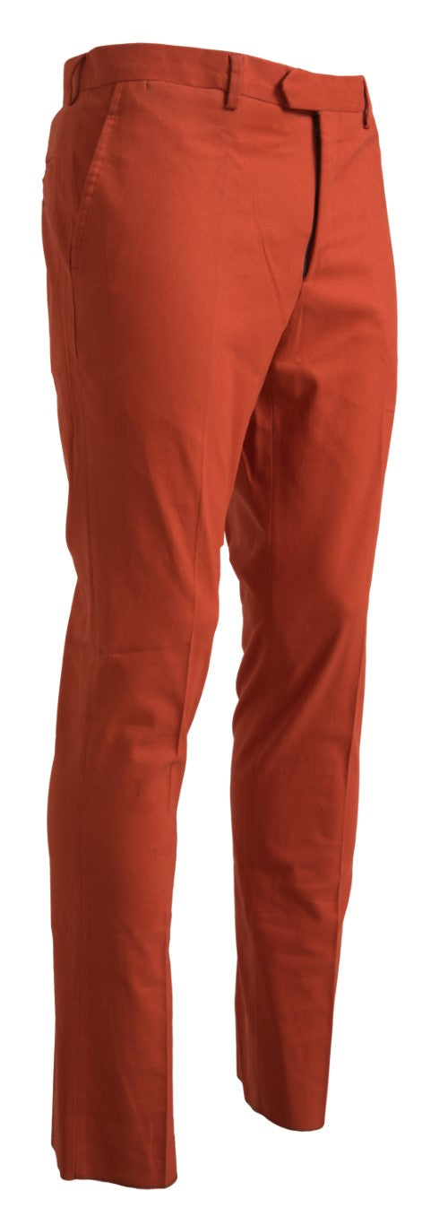 BENCIVENGA Elegante pantalón naranja de puro algodón