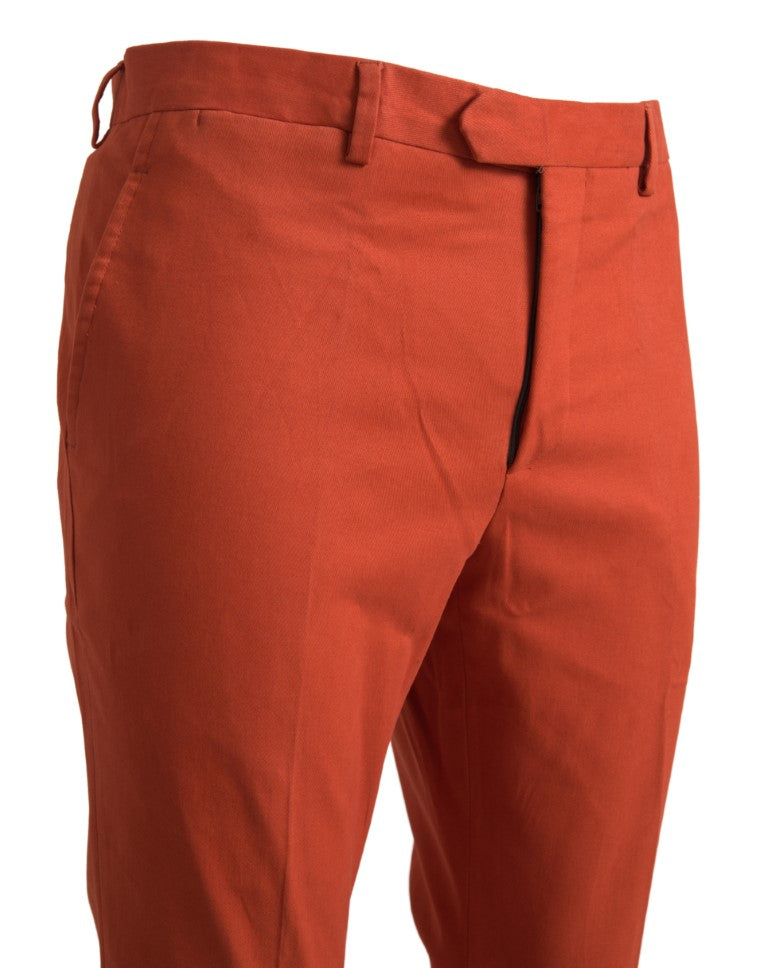 BENCIVENGA Elegante pantalón naranja de puro algodón