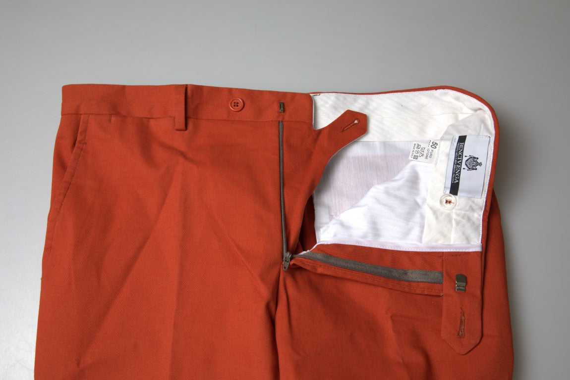 BENCIVENGA Elegante pantalón naranja de puro algodón