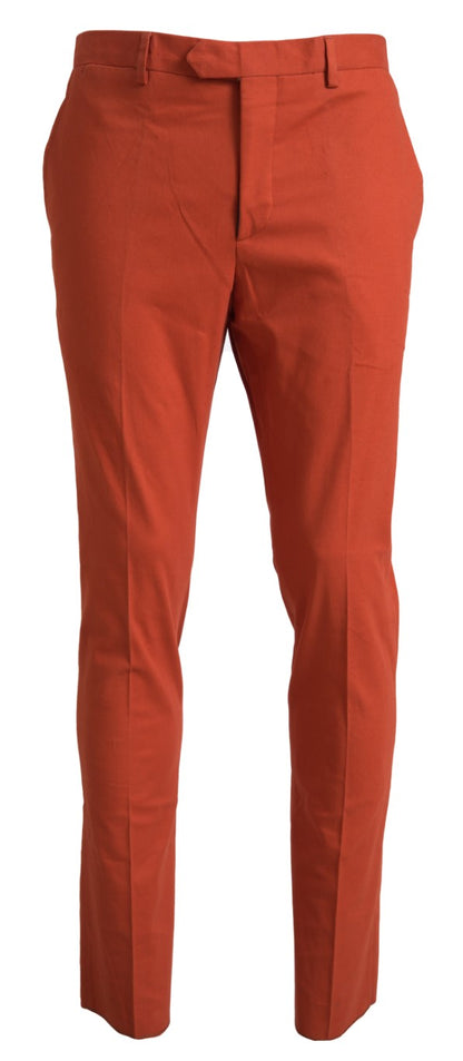 BENCIVENGA Elegante pantalón naranja de puro algodón