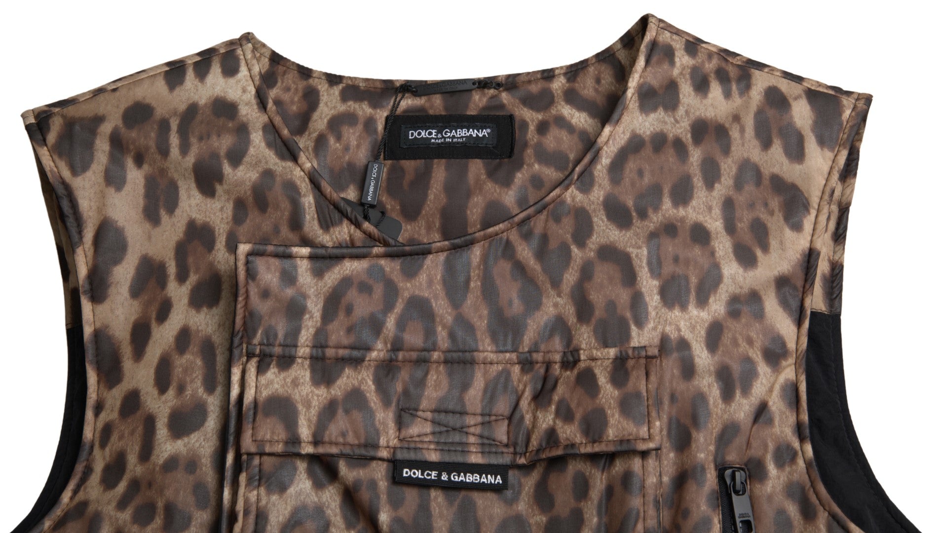 Chaleco de seda con estampado de leopardo de Dolce &amp; Gabbana Ropa deportiva exclusiva