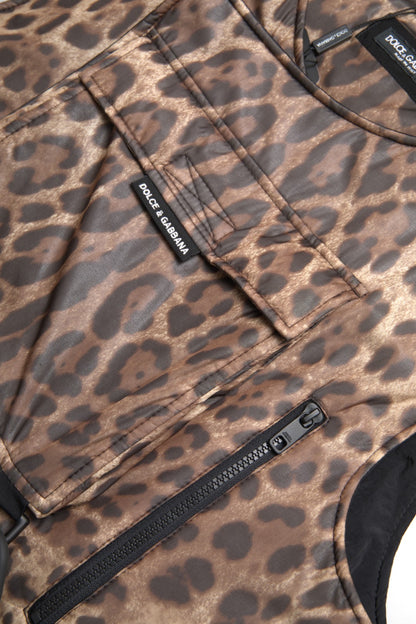 Chaleco de seda con estampado de leopardo de Dolce &amp; Gabbana Ropa deportiva exclusiva