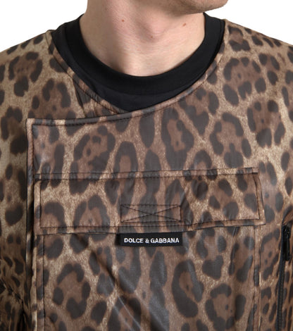 Chaleco de seda con estampado de leopardo de Dolce &amp; Gabbana Ropa deportiva exclusiva