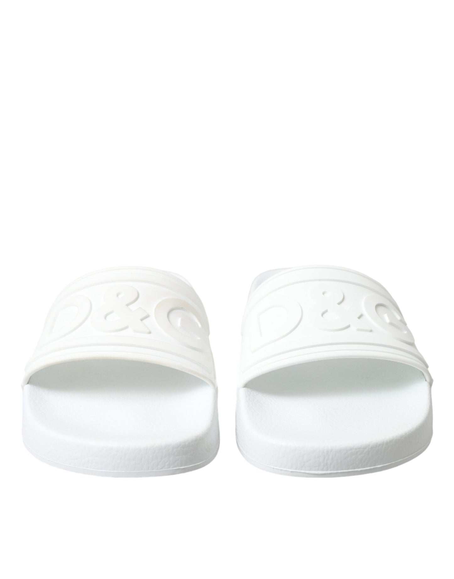Sandalias blancas con el logotipo elegante de Dolce &amp; Gabbana