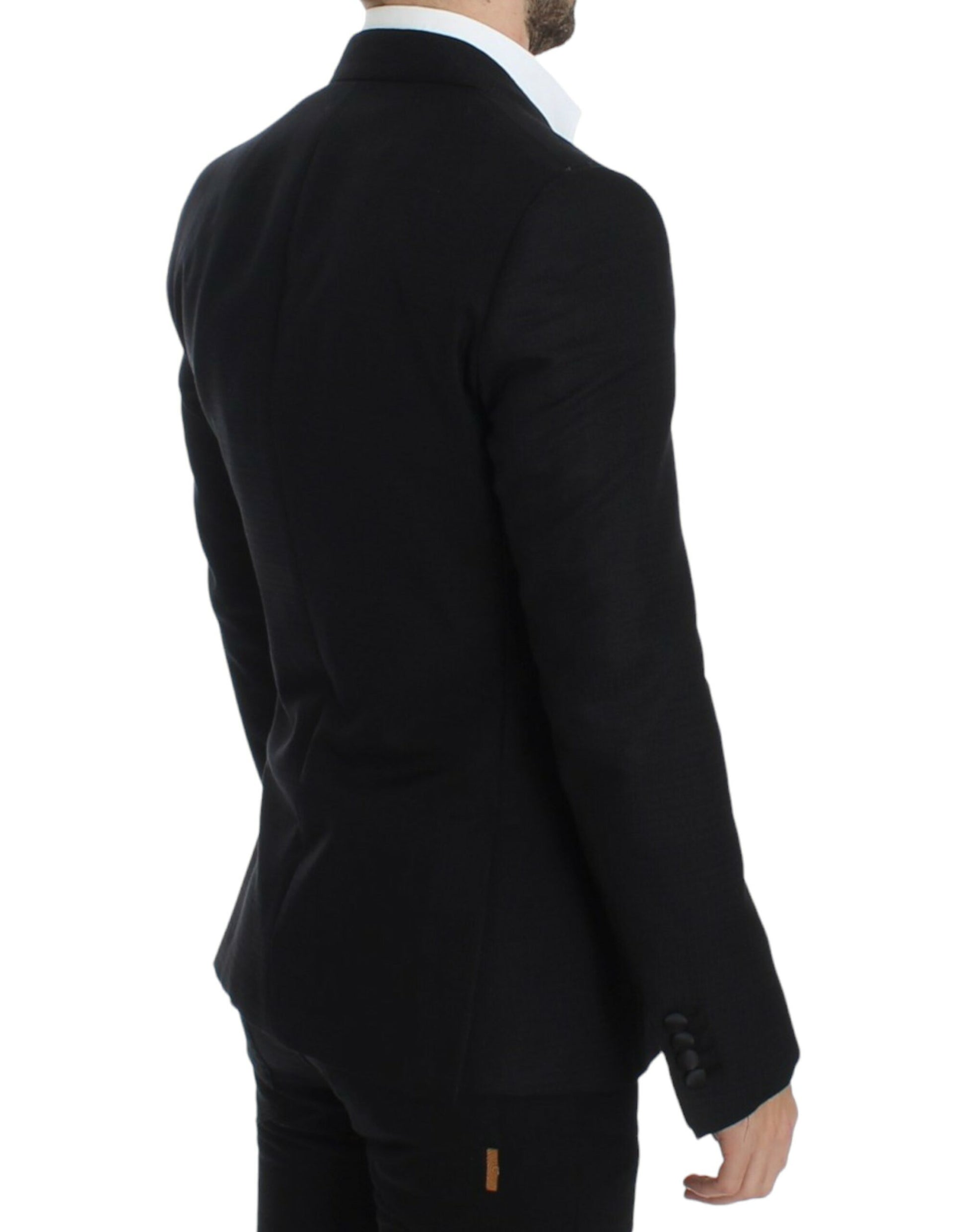 Dolce & Gabbana Elegant Black Silk Blend Sicilia Blazer