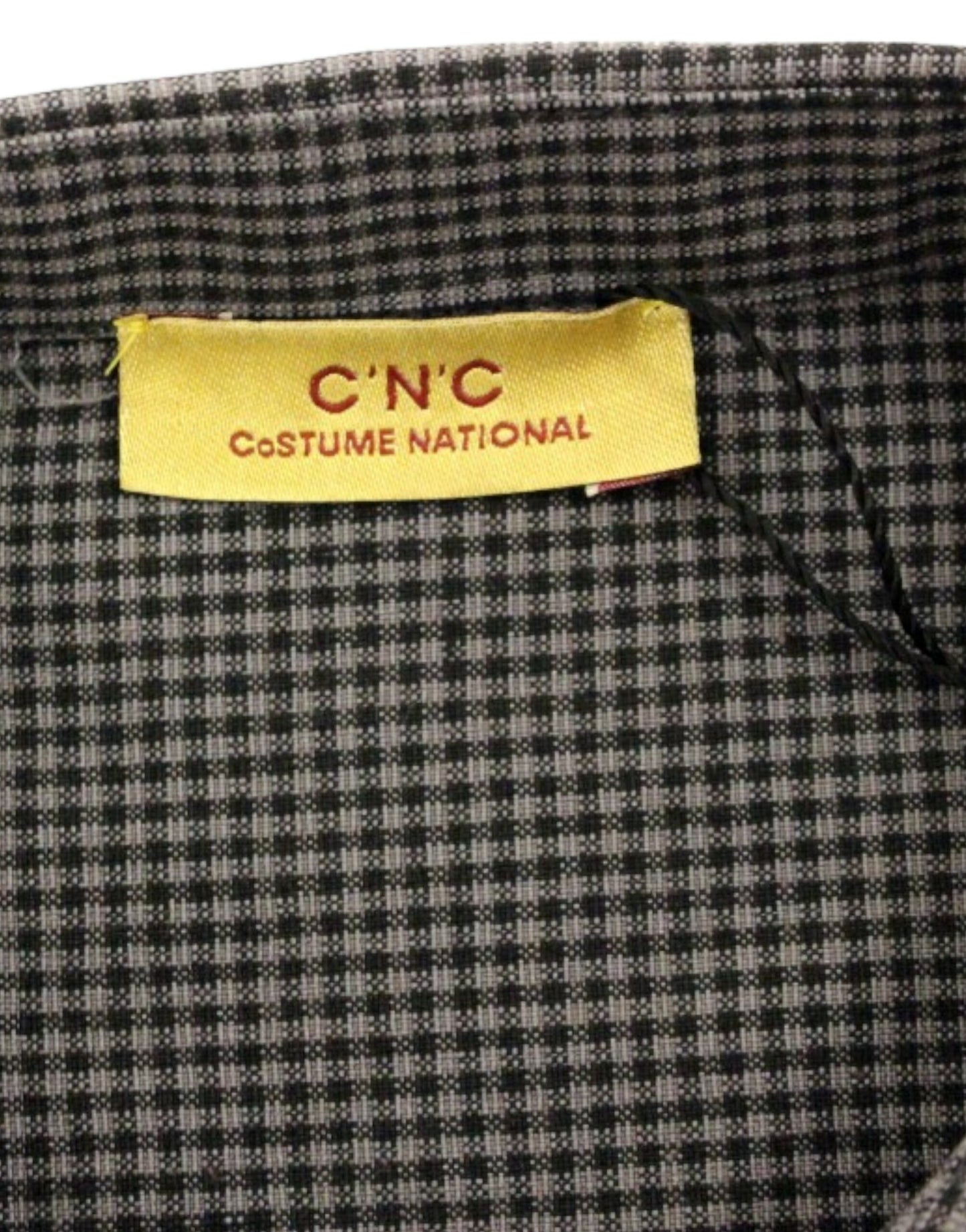 Camisa informal de lino a cuadros gris elegante de estilo nacional