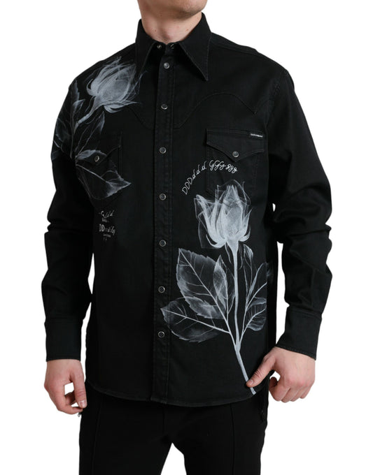 Camisa de vestir elegante con estampado floral de Dolce &amp; Gabbana