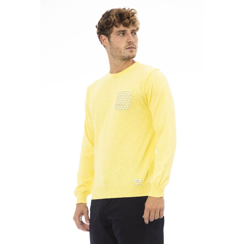 Jersey de algodón amarillo para hombre Baldinini Trend