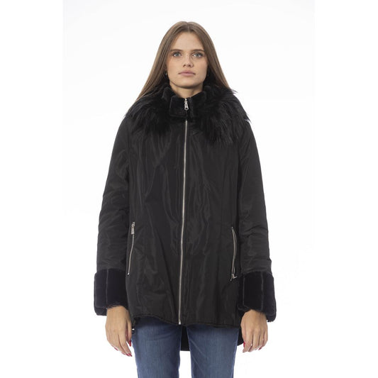 Chaqueta de mujer en poliéster negro Baldinini Trend