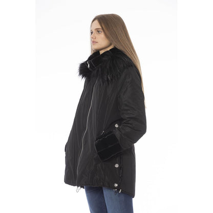 Chaqueta de mujer en poliéster negro Baldinini Trend