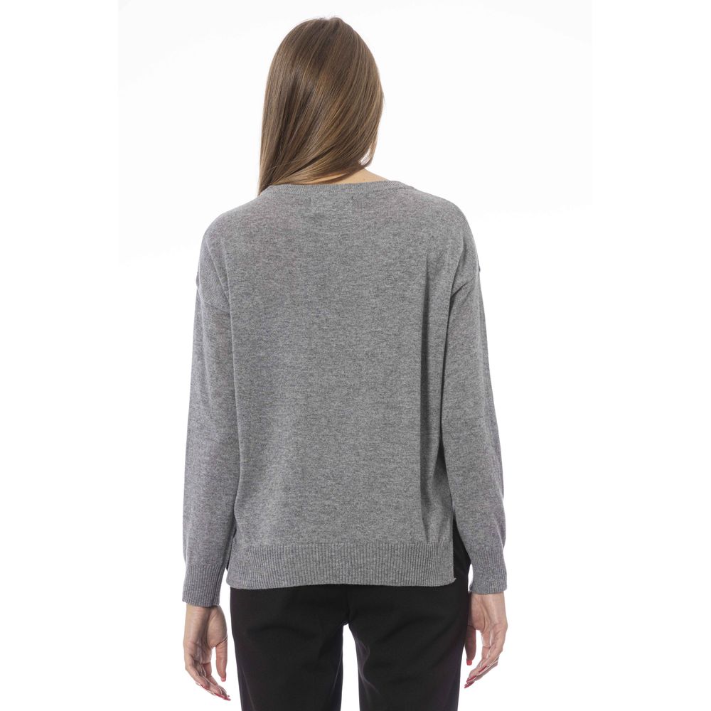 Jersey de mujer de lana gris Baldinini Trend