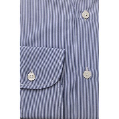 Camisa Bagutta de algodón azul claro para hombre