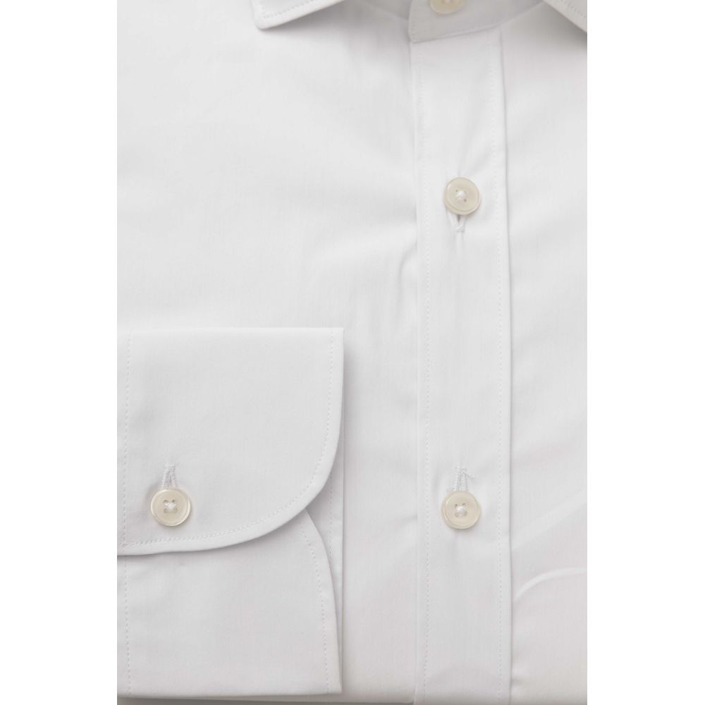 Camisa de algodón blanca para hombre Bagutta