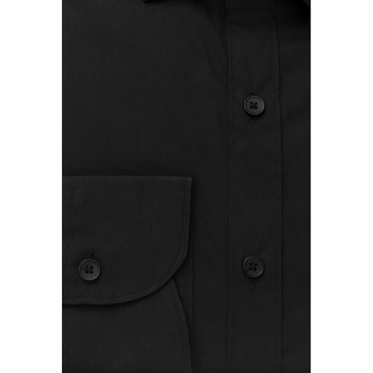 Camisa Bagutta de algodón negra para hombre