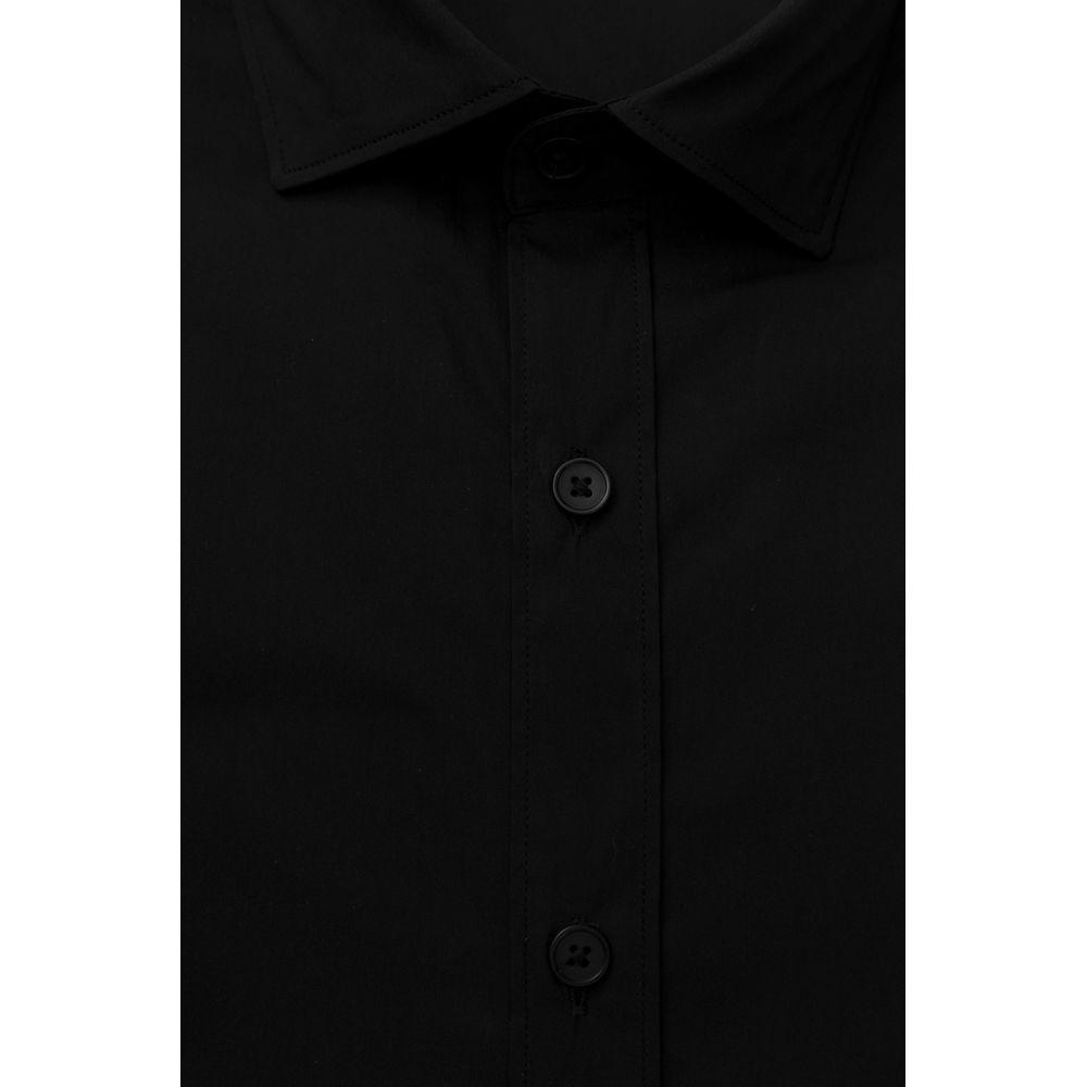 Camisa Bagutta de algodón negra para hombre