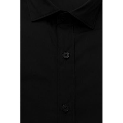 Camisa Bagutta de algodón negra para hombre