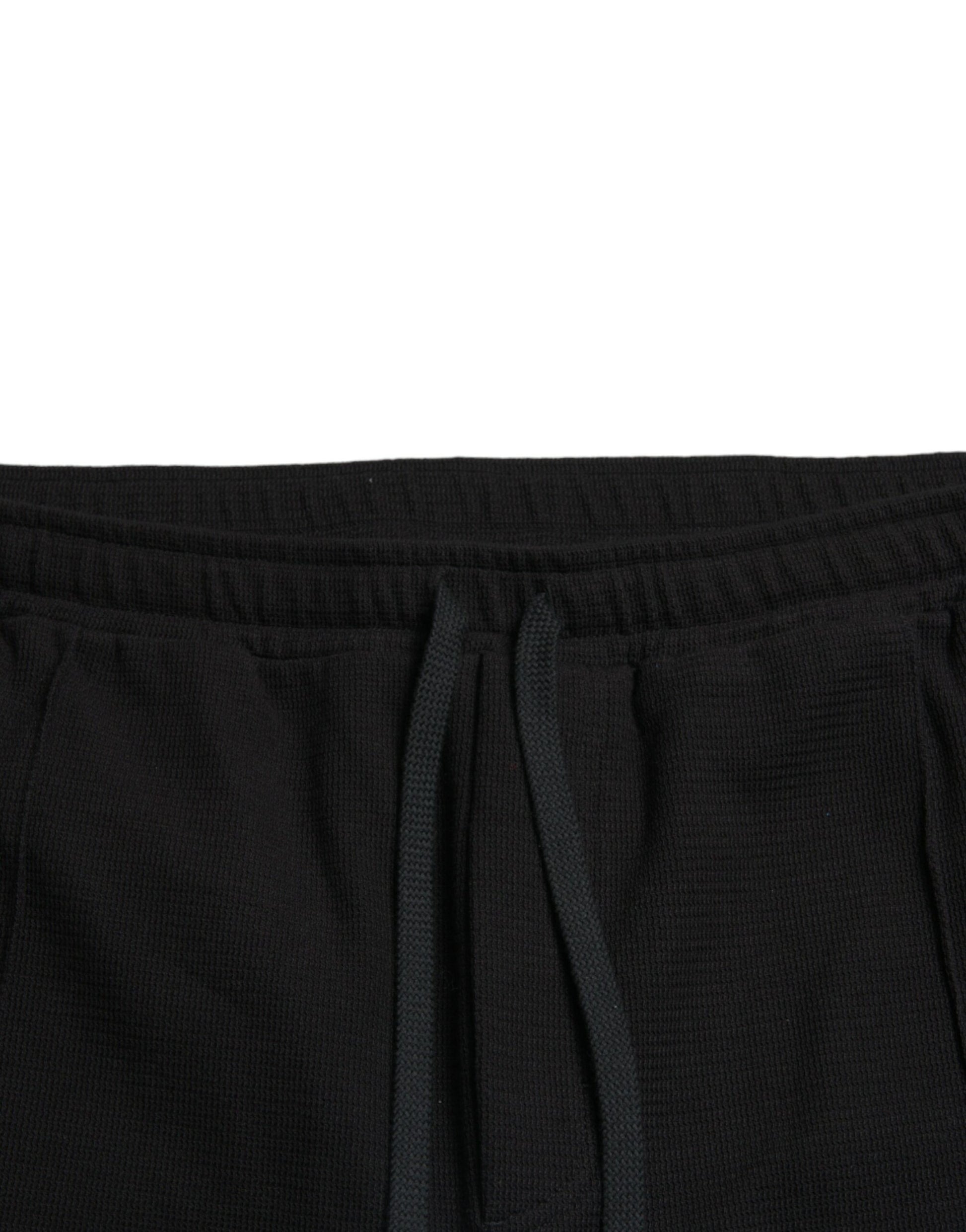 Dolce & Gabbana Elegant Black Cotton Blend Jogger Pants