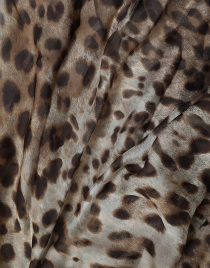 Vestido midi elegante de leopardo con un solo hombro de Dolce &amp; Gabbana