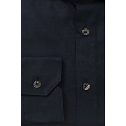 Camisa de algodón azul Bagutta para hombre