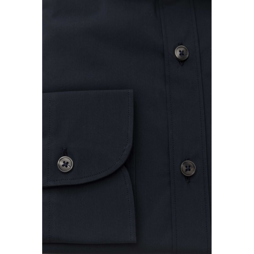 Camisa de algodón azul Bagutta para hombre