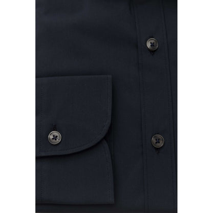 Camisa de algodón azul Bagutta para hombre