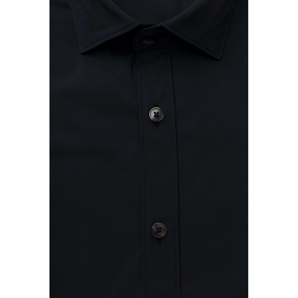 Camisa de algodón azul Bagutta para hombre