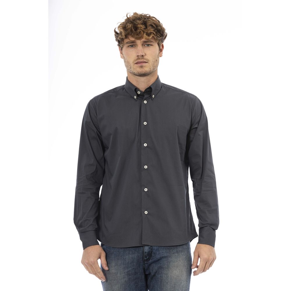 Baldinini Trend Gray Cotton Men Shirt