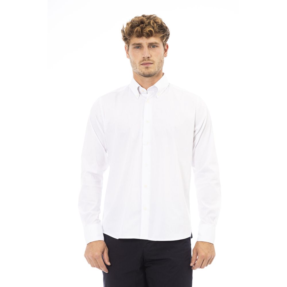 Camisa de algodón blanca para hombre Baldinini Trend