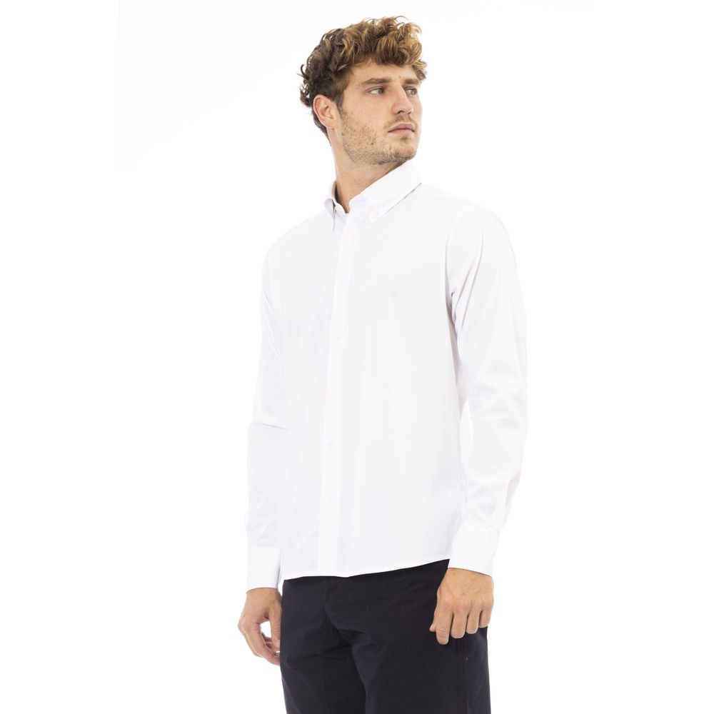 Camisa de algodón blanca para hombre Baldinini Trend