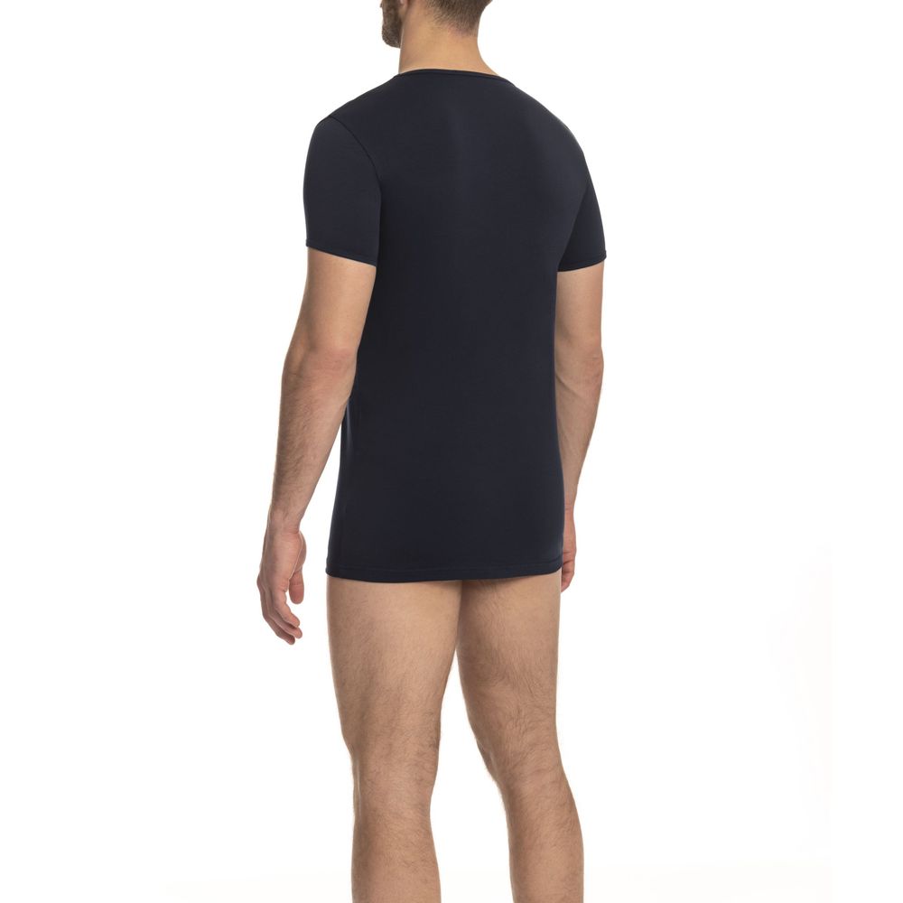 Camiseta de algodón azul para hombre Cavalli Class