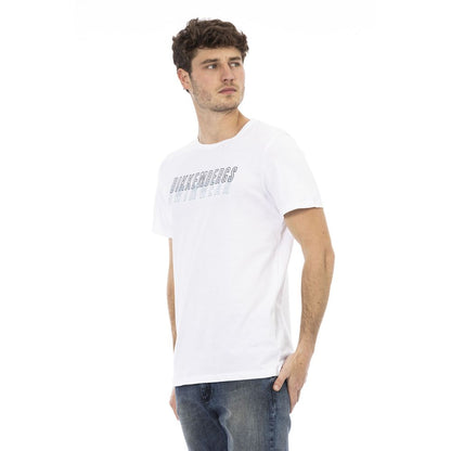 Camiseta de algodón blanca para hombre de Bikkembergs