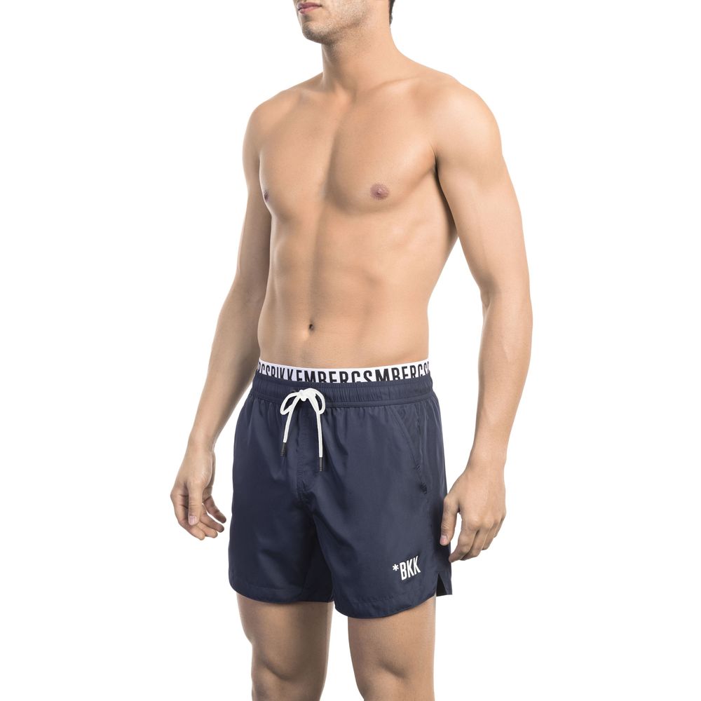 Bikkembergs Blue Polyester Men Swim Short