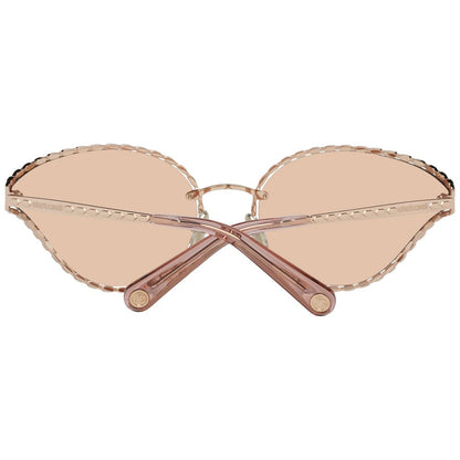 Gafas de sol ovaladas con espejo en oro rosa de Roberto Cavalli